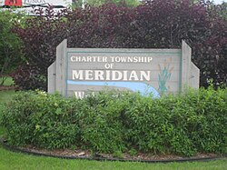 Meridian Charter Township Michigan Entrance Sign